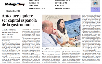ANTEQUERA ASPIRA A SER LA CAPITAL ESPAÑOLA DE LA GASTRONOMÍA DE 2024